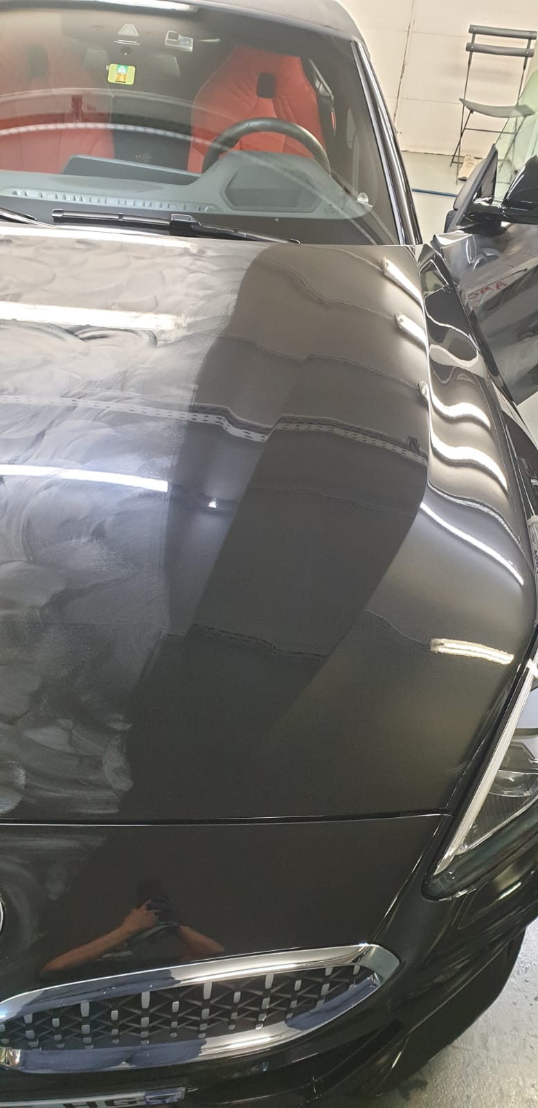 Carrosserie noire polish résultat miroir Toplavage13